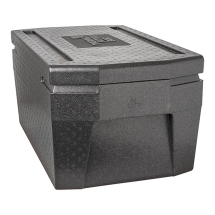 GN 1/1 Thermobox 45 L | Thermo Future Box | Black EPP Stackable Thermal Transport Container | 67.5 x 40 x H33.5 cm 1