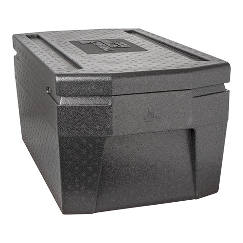 GN 1/1 Thermobox 45 L | Thermo Future Box | Black EPP Stackable Thermal Transport Container | 67.5 x 40 x H33.5 cm 1