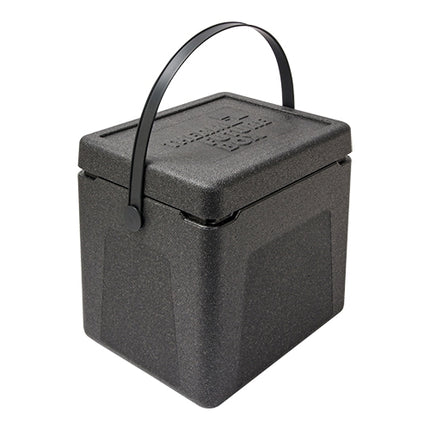 EPP Shopping Box 20 L | Thermo Future Box | Black Foldable Stackable Insulated Box | 1/4 GN 1
