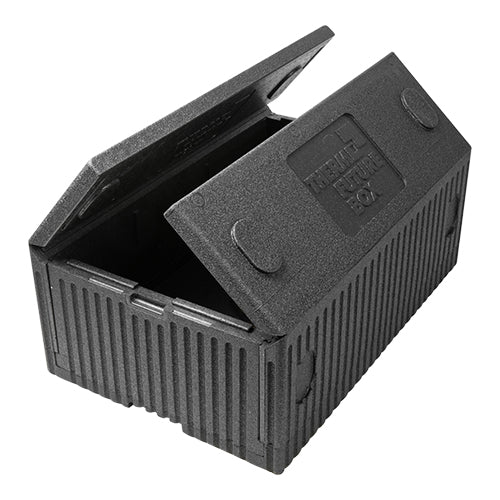 Foldable GN 1/1 Insulated Thermobox | Thermo Future Box | EPP Black | 33 L | 60 x 40 x H23 cm 1