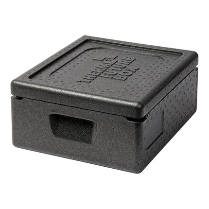 GN 1/2 Insulated Thermobox | Thermo Future Box | Stackable EPP Black | 10 L | 39 x 33 x H18 cm 1
