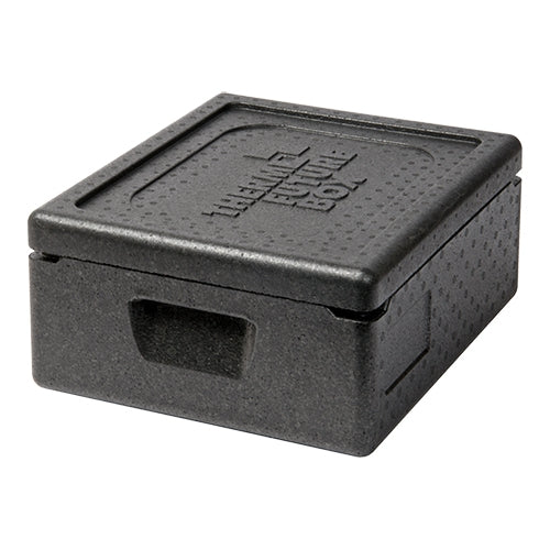 GN 1/2 Insulated Thermobox | Thermo Future Box | Stackable EPP Black | 10 L | 39 x 33 x H18 cm 1
