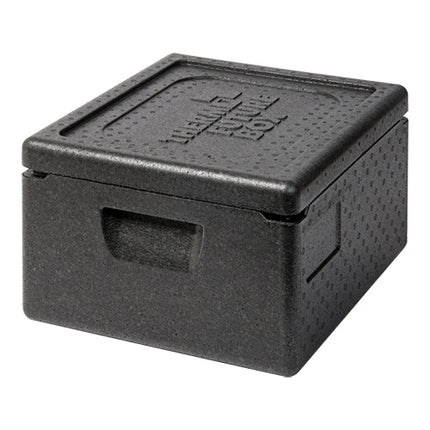 GN 1/2 Insulated Thermobox | Thermo Future Box | Stackable EPP Black | 15 L | 39 x 33 x H23 cm 1
