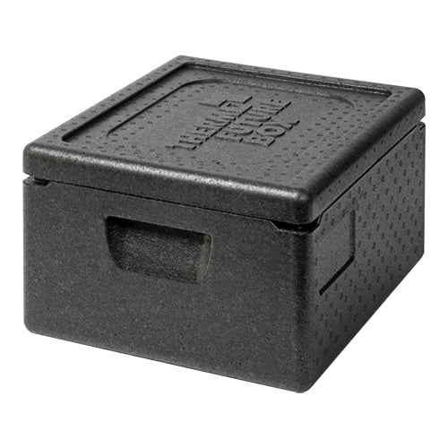 GN 1/2 Insulated Thermobox | Thermo Future Box | Stackable EPP Black | 15 L | 39 x 33 x H23 cm 1