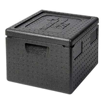 GN 1/2 Insulated Thermobox | Thermo Future Box | Stackable EPP Black | 19 L | 39 x 33 x H28 cm 1
