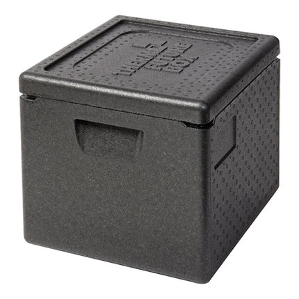 GN 1/2 Insulated Thermobox | Thermo Future Box | Stackable EPP Black | 23 L | 39 x 33 x H32 cm 1