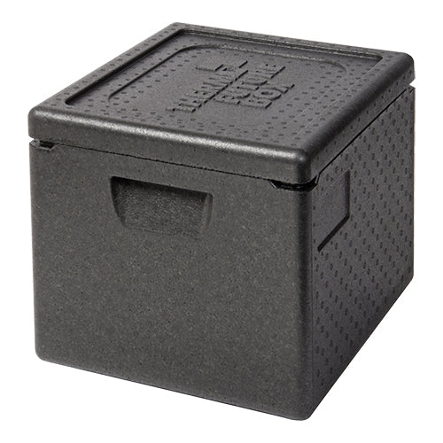 GN 1/2 Insulated Thermobox | Thermo Future Box | Stackable EPP Black | 23 L | 39 x 33 x H32 cm 1
