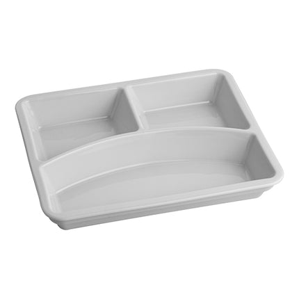 Rectangular Porcelain Plate | Thermo Future Box | 3 Compartments, White | 23 x 17.5 x H3.5 cm 1