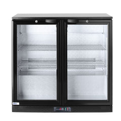 Double-Door Back Bar Refrigerator | Arktic | 158L Capacity | Black | LED Lighting