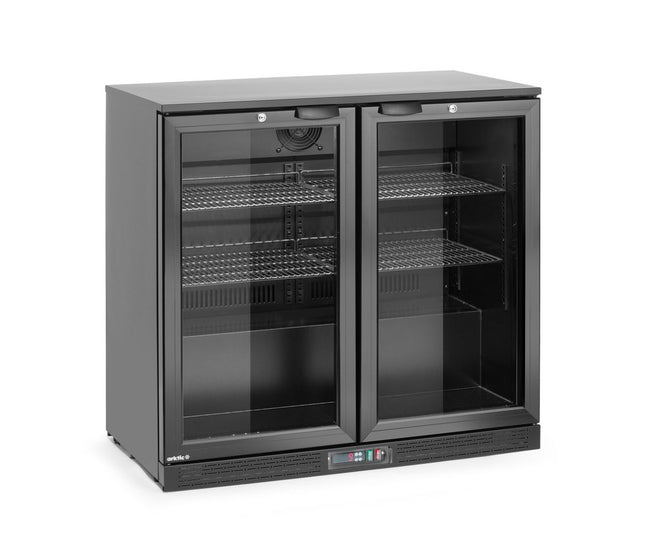 Back bar refrigerator double-door, Arktic, 158L, Black, 230V/160W, 530x900x(H)870mm