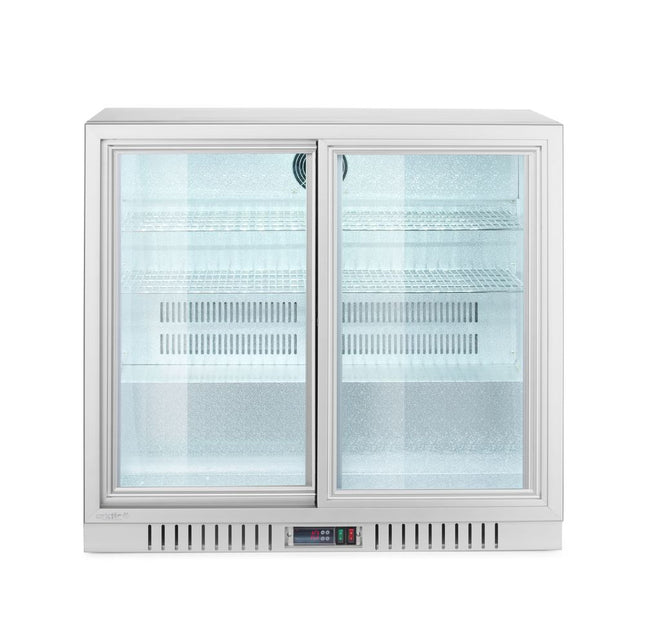 Back bar refrigerator with 2 sliding doors, Arktic, 150L, Silver, 230V/175W, 900x520x(H)840mm