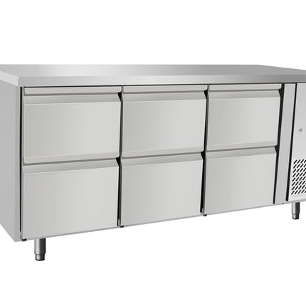Refrigerated Counter with 6 Drawers 420L | Arktic | 230V/400W