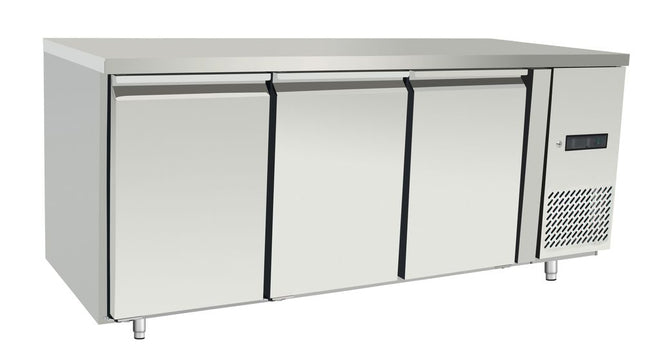 Refrigerated counter, 3 doors, Arktic, Profi Line, Without backsplash, 334L, 230V/400W, 700x1795x(H)839mm