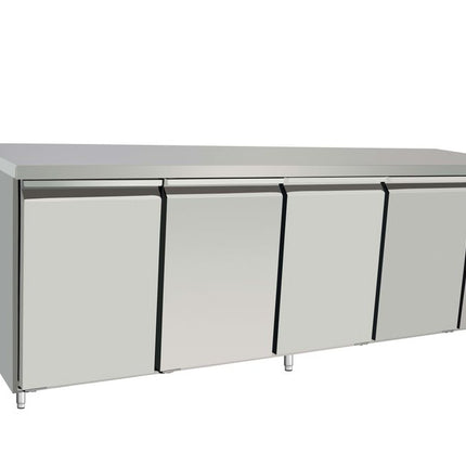 Refrigerated counter, 4 doors, Arktic, Profi Line, Without backsplash, 450L, 230V/400W, 700x2230x(H)839mm