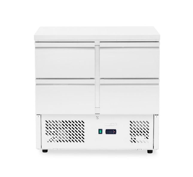 Refrigerated counter, 4 drawers, Arktic, Without backsplash, 97L, Silver, 230V/220W, 900x700x(H)868mm
