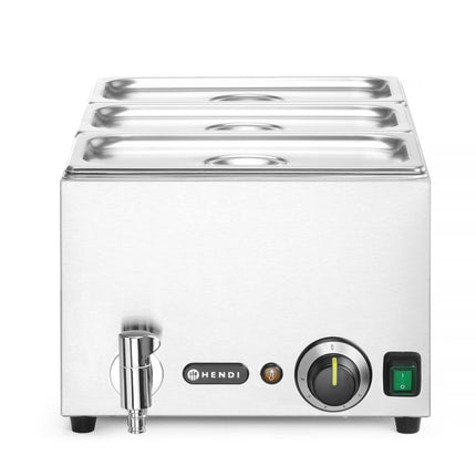 Bain-Marie Set with Drain Tap and GN 1/3 Pans with Lids | HENDI Ranger | GN 1/1 | 230V/1000W