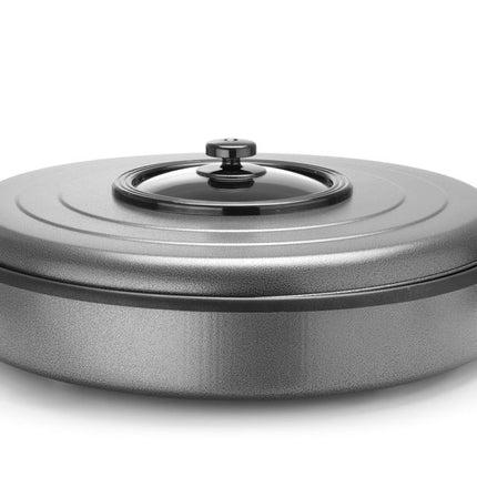Party Pan with Non-Stick Coating and Glass Lid | HENDI | 230V/1600W | 550x60mm Inner Pan