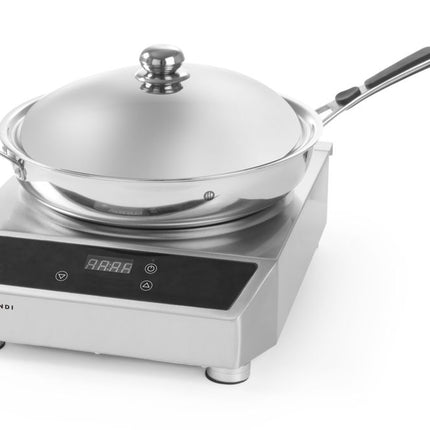 Induction Wok with Wok Pan Model 3500 | HENDI Profi Line | 230V/3500W | 340x450x295mm