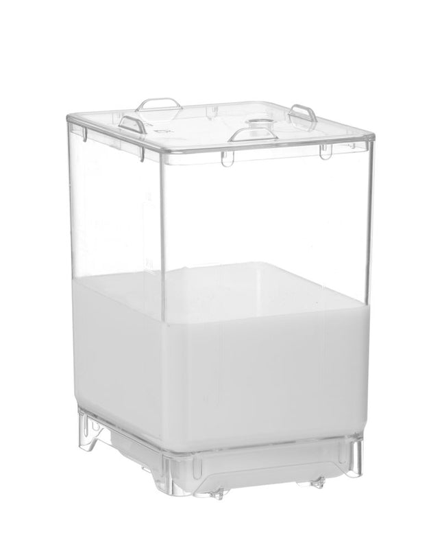 Milk container with lid, HENDI, 4,5L, Transparent, 150x173x(H)237mm, Rectangular