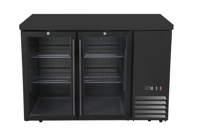 Hladilni barski pult, steklena vrata, Arktic, 4 police, 283 l, črn, 230 V/185 W, 1217 x 631 x (V) 865 mm