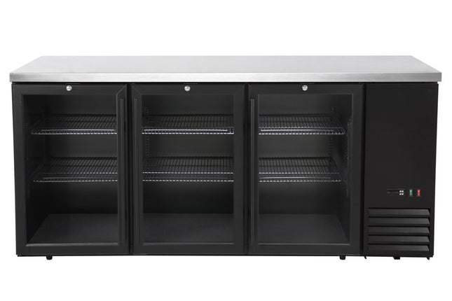 Hladilni barski pult, steklena vrata, Arktic, 6 polic, 493 l, črn, 230 V/185 W, 1826 x 631 x (V) 865 mm