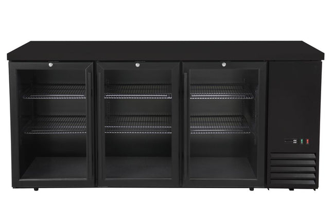 Hladilni barski pult, steklena vrata, Arktic, 6 polic, 493 l, črn, 230 V/185 W, 1826 x 631 x (V) 865 mm