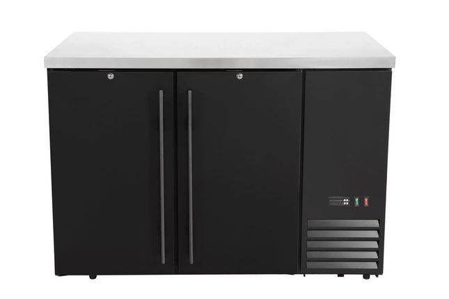 Hladilni barski pult, polna vrata, Arktic, 4 police, 283 l, črne barve, 230 V/185 W, 1217 x 631 x (V) 865 mm