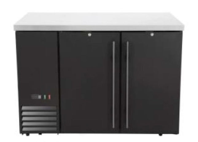 Refrigerated bar counter, solid doors, Arktic, 4 shelves, 283L, Black, 230V/185W, 1217x631x(H)865mm
