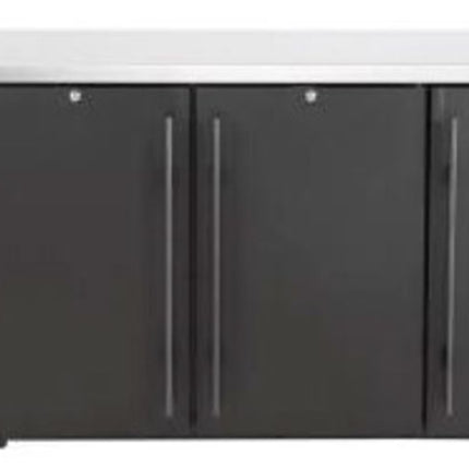 Refrigerated bar counter, solid doors, Arktic, 6 shelves, 493L, Black, 230V/185W, 1826x631x(H)865mm