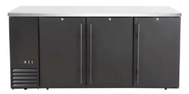 Refrigerated bar counter, solid doors, Arktic, 6 shelves, 493L, Black, 230V/185W, 1826x631x(H)865mm