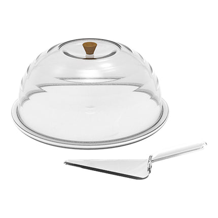 Cake Platter with Transparent Cover and Cake Server | Biesse | Plastic | Ø34 x H16 cm 1