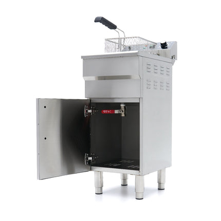 Deep Fryer | 16L | 1 Basket | with Drain Tap and Stand | 230V 14