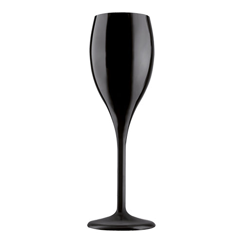 Reusable SAN Champagne Glass | Brevetti WAF | Black | 15 cl | Ø6.1 x H20.5 cm 1