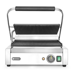 Ribbed Contact Grill Panini | HENDI | 230V/2200W | 430x375x216mm
