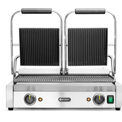 Double Contact Grill with Ribbed Plates | HENDI | 230V/3600W