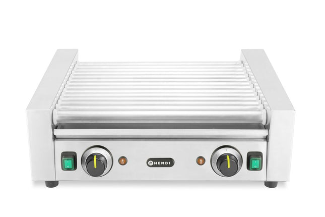 Sausage rolling grill, 2 zones, HENDI, 14 rollers, 230V/1230W, 566x640x(H)192mm