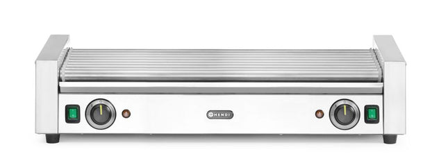 Sausage rolling grill XL - 2 zones, HENDI, 14 rollers, Silver, 230V/2000W, 732x590x(H)168mm, Rectangular