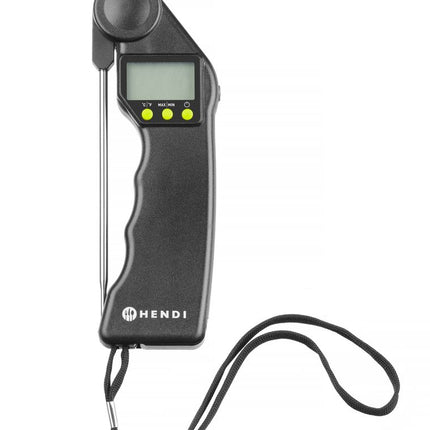 Digital Thermometer with Foldable Probe | HENDI | Black | 160x55x20mm