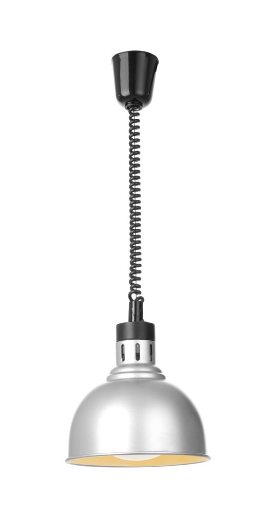 Rise and fall heat lamp, dome-shaped, HENDI, Silver, 230V/250W, ⌀250x(H)207mm