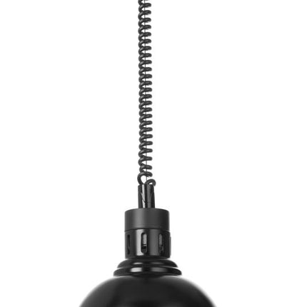 Rise and fall heat lamp, dome-shaped, HENDI, Black, 230V/250W, ⌀250x(H)207mm