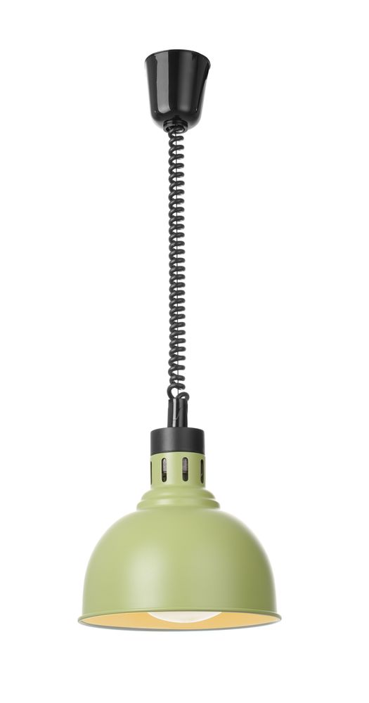 Rise and fall heat lamp, dome-shaped, HENDI, Green, 230V/250W, ⌀250x(H)207mm