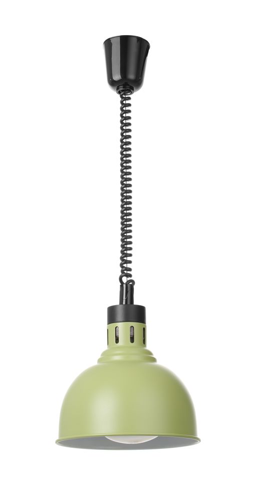 Rise and fall heat lamp, dome-shaped, HENDI, Green, 230V/250W, ⌀250x(H)207mm