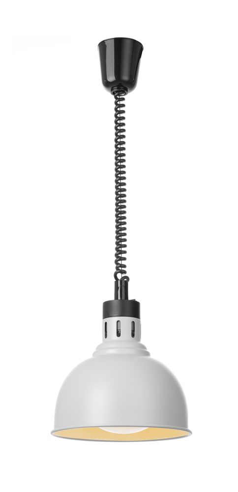 Rise and fall heat lamp, dome-shaped, HENDI, White, 230V/250W, ⌀250x(H)207mm