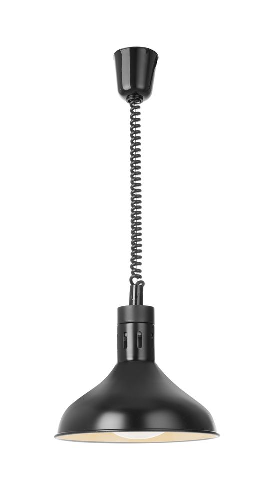 Rise and fall heat lamp, bell-shaped, HENDI, Black, 230V/250W, ⌀295x(H)207mm