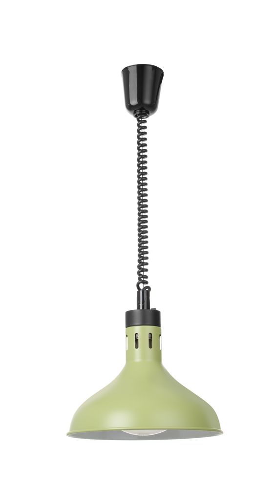 Rise and fall heat lamp, bell-shaped, HENDI, Green, 230V/250W, ⌀295x(H)207mm