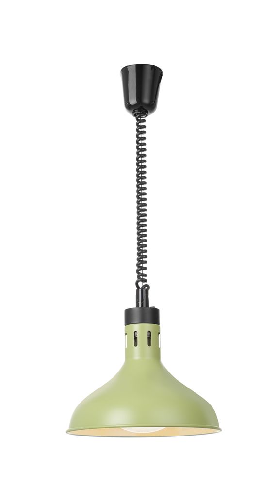 Rise and fall heat lamp, bell-shaped, HENDI, Green, 230V/250W, ⌀295x(H)207mm