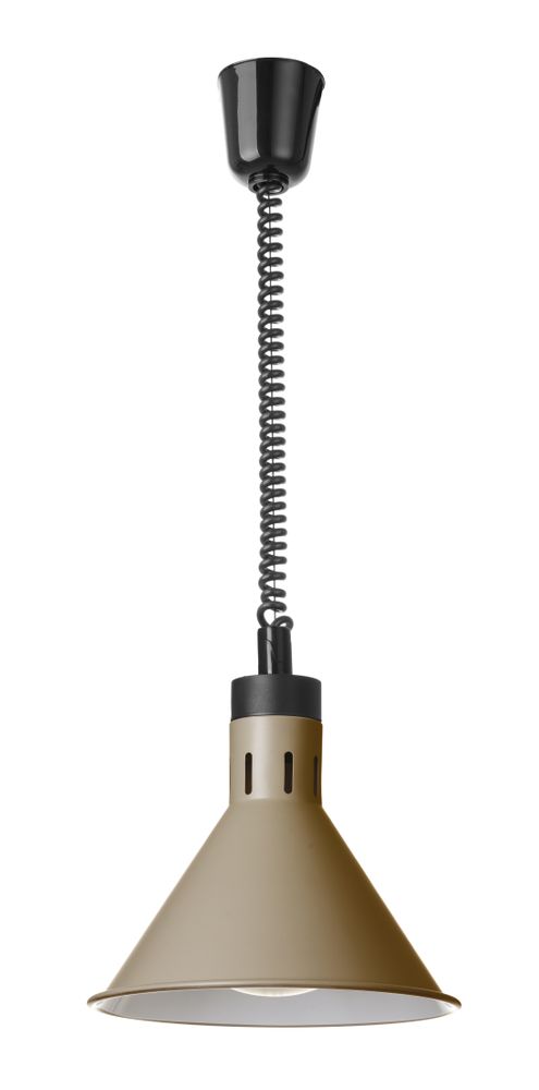 Adjustable Rise and Fall Heat Lamp Conical | HENDI | Beige | 230V/250W | Ø275x250mm