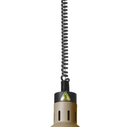 Adjustable Rise and Fall Cylindrical Heat Lamp, Beige | HENDI | 230V/250W