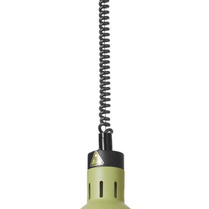 Adjustable Rise and Fall Cylindrical Heat Lamp, Green | HENDI | 230V/250W