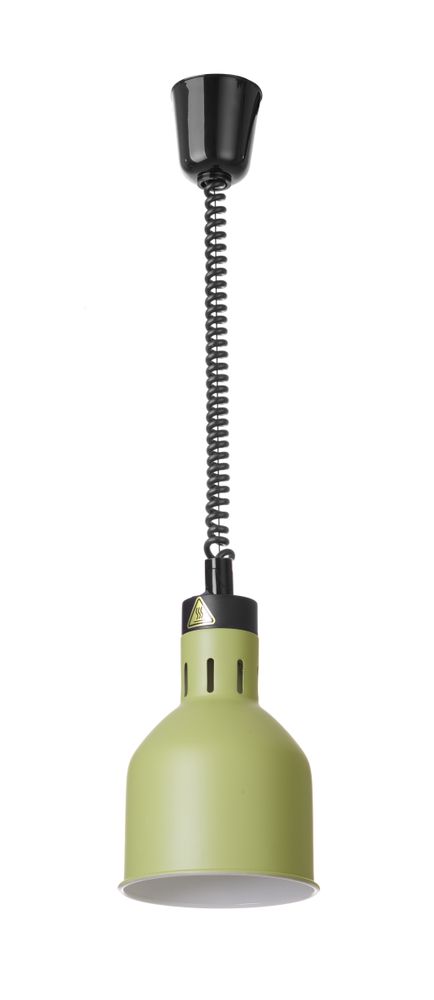 Adjustable Rise and Fall Cylindrical Heat Lamp, Green | HENDI | 230V/250W